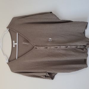 Maurices Waffle Knit Tie Shirt. Size Small.